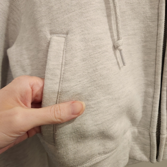 Obey Axel Give Peace Grey Crop Zip Hoodie Graphic Embroidered Edgy Sz Small - Picture 6 of 11